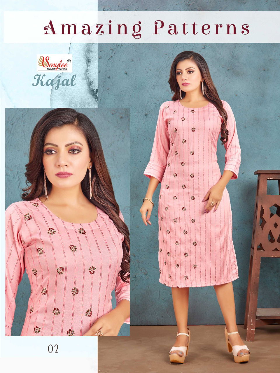 Kajal By Rung Rayon Embroidery Kurtis Catalog